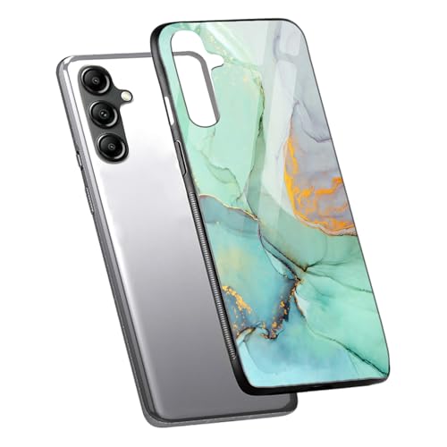 Image of COLORflow Back Cover Compatible with Samsung Galaxy A14 5G / 4G | Green Marble | Shockproof TPU Bumper Cover with Camera Protection Back Cover Compatible with Samsung Galaxy A14 5G / 4G