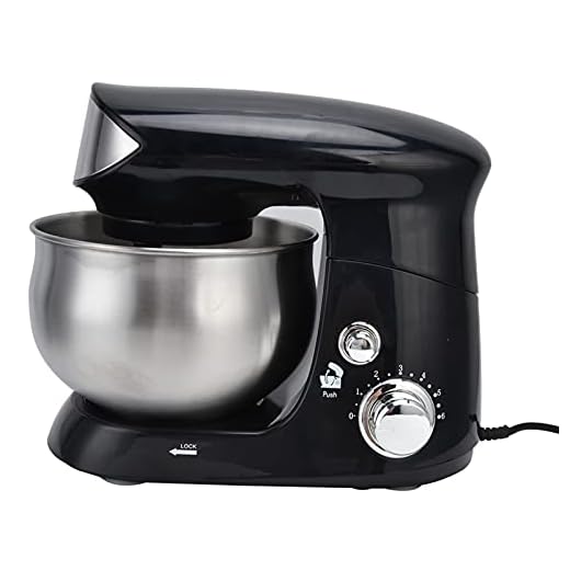 Potente Misturador De Suporte De 3,5L Com Ajuste De 6 Velocidades Em Aço Inoxidável Misturador De Massa Preto Para Cozinha