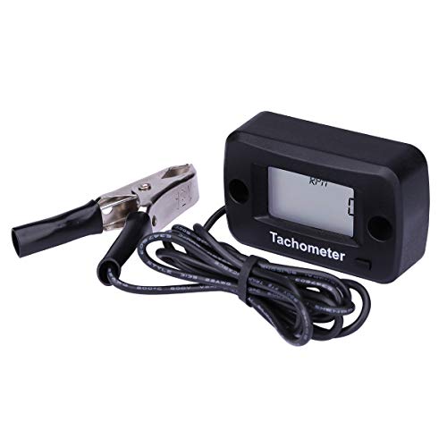 SEARON Digital Chainsaw Tachometer Tach Gauge for Chain Saw Cropper Generator Lawn Mower RV ATV Dirt Bike Motocross Boat Tractor - Thumbnail 4