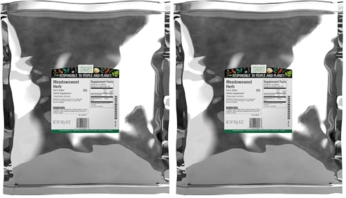 Frontier Co-op Meadowsweet Herb, Cut and Sifted, 1lb Bulk Bag - 100% Natural Dried Herb - Ideal for Meadowsweet Tea and Herbal Uses, Kosher Certified (Pack of 2)