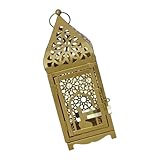 Ce support de fer de style marocain dispose de motifs découpés complexes et d'une construction en fer durable, offrant un charme exotique et une décoration d'intérieur durable pour une amélioration unique des ambiances