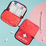 4 Pack Small First Aid Kit Bags Red Emergency Survival Empty Waterproof Storage Bag Bandage Medical Drug Portable Medicine Organizer for Home Office Outdoors Travel Camping Hiking