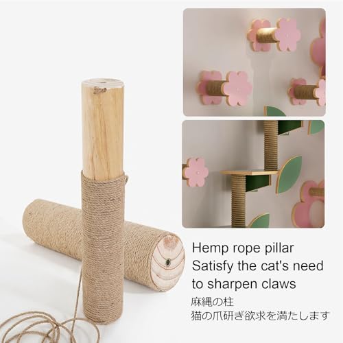 Mensole e posatoi da parete per gatti, combinazione fai da te gratuita per una facile installazione, perfetta per gatti da interni per arrampicarsi e riposare