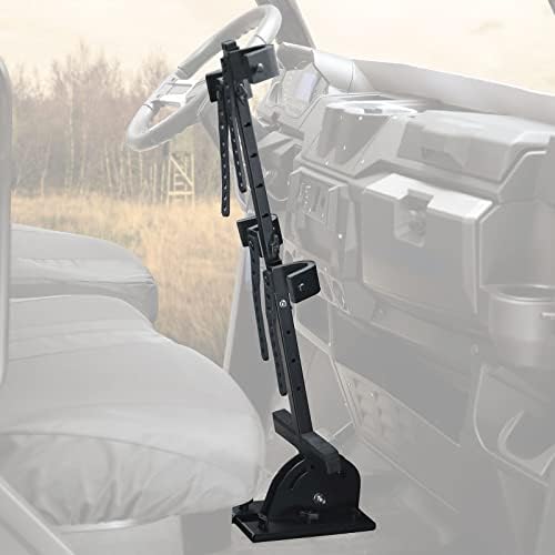 UTV Gun Holder, kemimoto Floor Mount Vertical Gun Mount Compatible with Polaris Ranger General Can Am Defender Kawasaki Golf cart