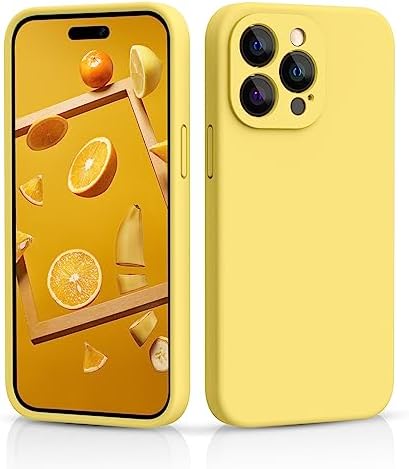 CALOOP Liquid Silicone Case Designed for iPhone 14 Pro Case, Individual Protection for Each Lens Full Body Covered Thickened Rubber Shockproof Phone Case, 6.1 inch (Mint Green)