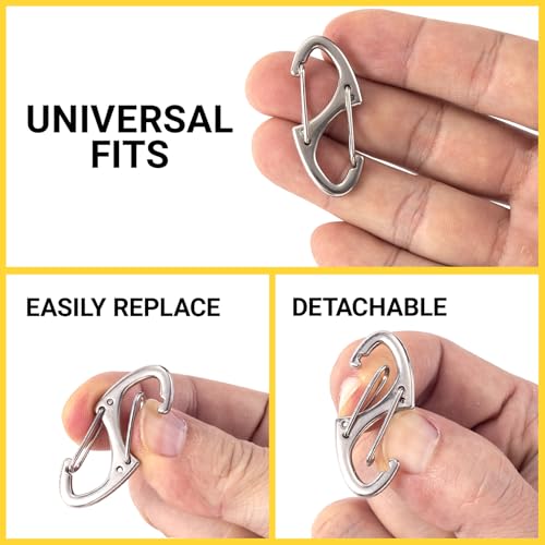 Image of 12 Pcs Zipper Clips Anti Theft Deterrent, Dual Opening Zippers Pull Replacement, Zipper Locks for Backpacks, Camping, Suitcases (Silver+Black)