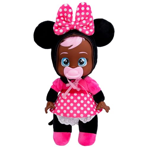 Cry Babies Disney 9" Plush Baby Doll Tiny Cuddles Inspired by Disney Minnie Mouse That Cry Real Tears for Kids Age 18 Months and Up