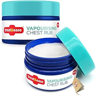 2pk Vapour Rub | 180g Total | Helps Relieve Coughing, Nasal Congestion and Ease Breathing | Headache Relief Vapor Rub | Head Balm Menthol Rub & Eucalyptus Rub | Vapourising Chest Rub + SOL Notebook