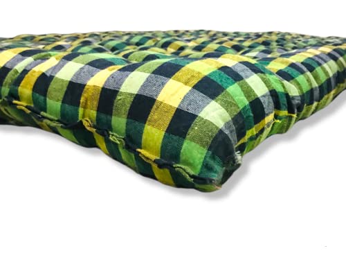 Image of Deevine Craft Soft Cotton Quilt Mattress - 72 x 36 Inches | Foldable, Lightweight & Firm Gadda for Single Bed | Breathable, Durable Sleeping Mattress in Multicolor