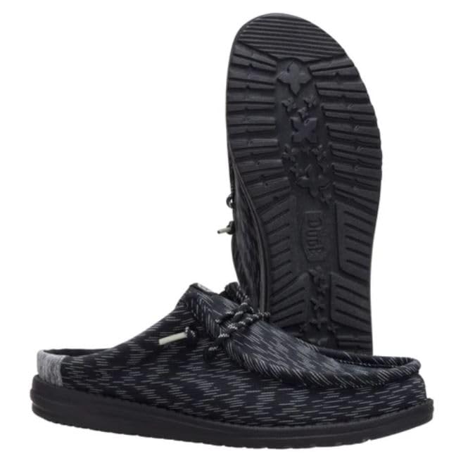 HEYDUDE Wally Slip Jersey Jacquard Men's Lightweight Comfortable Mules with Elastic Laces | Casual Everyday Wear2