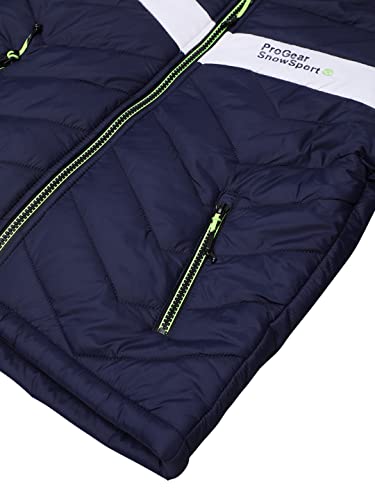 Image of Boys Winter Wear Hooded Puffer Jacket For Kids DenimBlue 6-8 Years