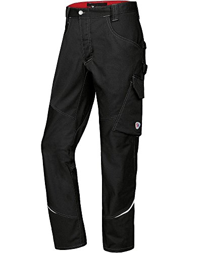 BP 1980-570-32 Schmale Arbeitshose - Schlanke Silhouette - Stretchmaterial - Elastischer Rücken - Ergonomischer Schnitt - 65% Polyester, 35% Baumwolle - Normale Passform - Größe: 48n - Farbe: schwarz