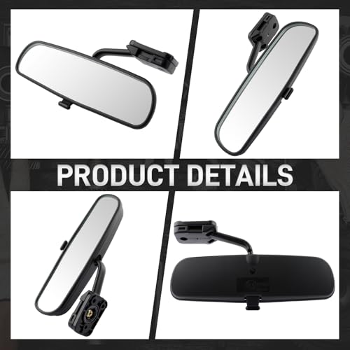 CARBBIA 76430-S01-A01ZA Interior Rear View Mirror Compatible with Honda Civic 1.6L 1996 1997 1998 1999 2000 76430S01A01ZA by CARBBIA - Image 4