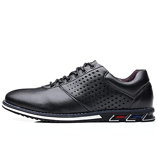 Cosidram Mens Casual Shoes Loafers Fashion Oxfords For Male Office Business Breathable Dress Shoes Sneakers Jdblack 12 #TOP2