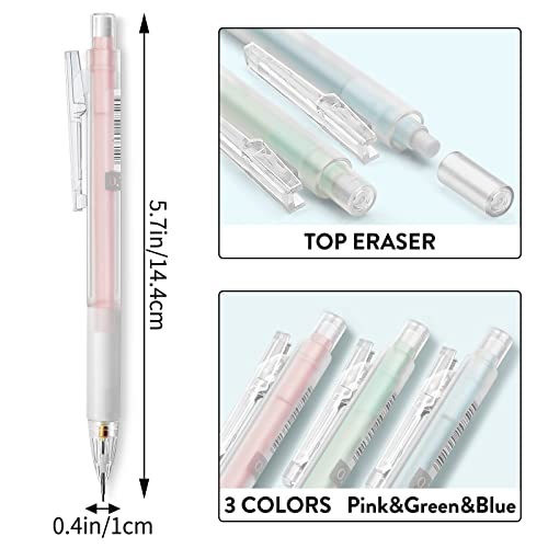 Four Candies Pastel Mechanical Pencil Set With Cute Pencil Case + Aesthetic Mechanical Pencils #TOP7