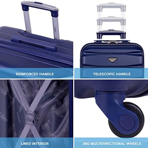 Flight Knight Lightweight 4 Wheel ABS Hard Case Suitcases Cabin & Hold Luggage Options Approved For Over 100 Airlines Including easyJet, British Airways, RyanAir, Virgin Atlantic, Emirates & Many More