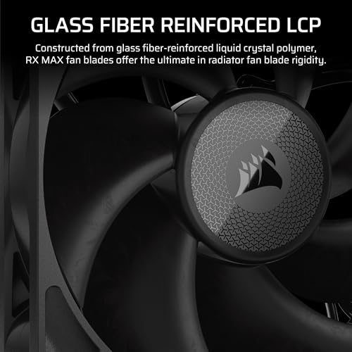 Image of CORSAIR iCUE Link RX120 MAX 120mm PWM Thick Fan - High-Static Pressure - Liquid Crystal Polymer - Magnetic Dome Bearing - Single Fan - Black