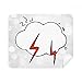 Weather Cloud Illustration Pattern Cleaning Cloth Screen Cleaner 2pcs Suede Fabric