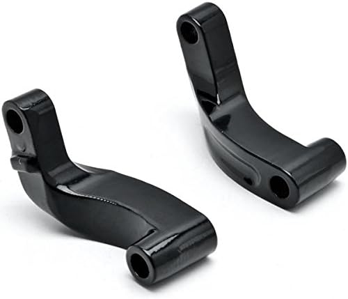 Krator Black Mirror Relocation Extension Adapter Kit Compatible with Harley Davidson Motorcycles