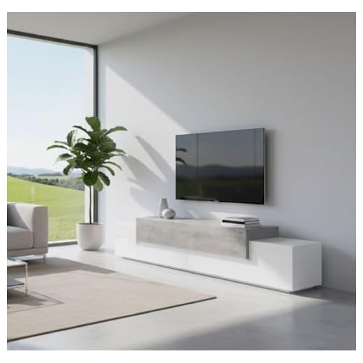 Moderne TV-Einheit Dmora Nico in Weiß
