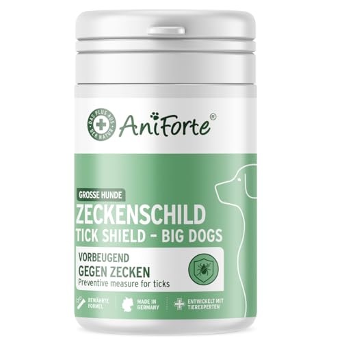 AniForte Zeckenschild für große Hunde 35-50 kg 60 Kapseln – Zeckenschutz Hund, unterstützt den Schutz gegen Zecken, natürlich & effektiv für Junior, Adult & Senior geeignet