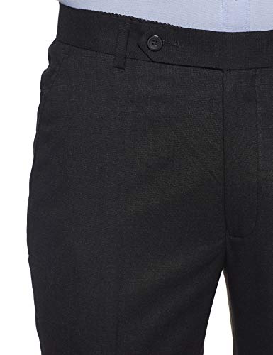 Image of Hang & Wear Men's Slim Formal Trousers (HWT895-1-32 Black 32W x 34L