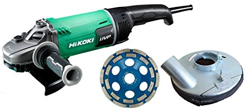 HIKOKI Winkelschleifer 180 mm, G23UDY2ASHT, 2600 W-(230V) mit Absaughaube+ Diatopf