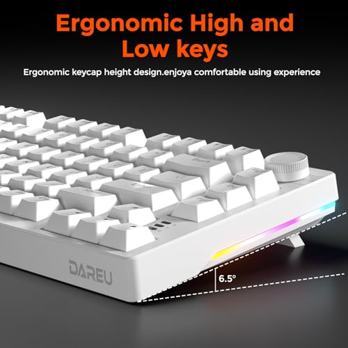 Teclado Mecánico EK75 75% Con Cable USB-C Blanco miniatura 6