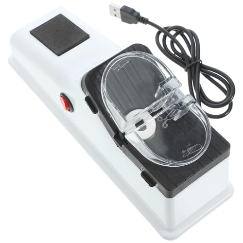 HOMSFOU Affilacoltelli Elettrico Compatto USB Affilatore per Coltelli da Cucina e Forbici Strumento per Affilatura Facile da Usare per Uso Domestico Colore Casuale