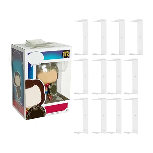 12-Pack Acrylic Shelves Wall Mount Compatible with Pop Figure Display
