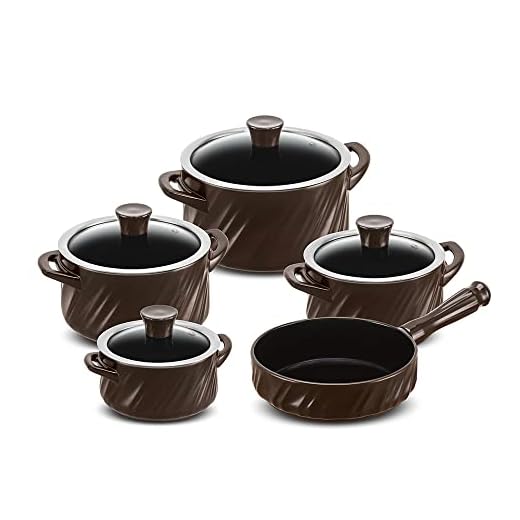 Conjunto Panelas de Cerâmica Twist 5 peças Chocolate - Ceraflame
