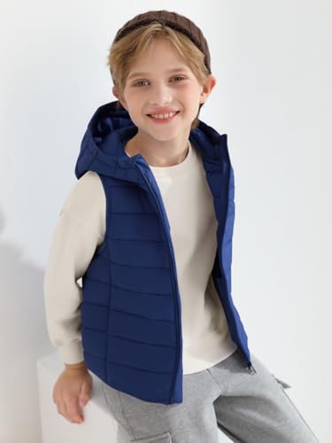 Image of Haloumoning Boys Puffer Vest Kids Sleeveless Zip Up Jackets