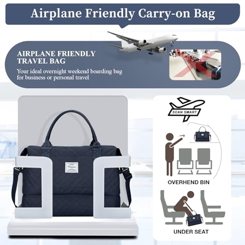 Weekender Bags for Women, Travel Duffel Bag with Shoes Compartment by SYCNB - Used condition - Image 8