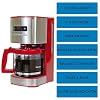 Koolatron Kenmore 12-cup Programmable Drip Coffee Machine + 2-Slice Toaster with Extra Wide Slots Self-Adjusting Bread Guides and Removable Crumb Tray, Red and Stainless Steel