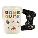 Produktbild Puckator Game Over mit Controller & Pixel Bild geformter Henkel Tasse aus Dolomit-Keramik