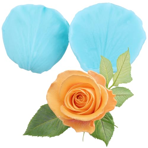 YABONAN Rose Petal Veiner Molds Rose Silicone Mold Flower Petals Fondant Mold for Cake Decorating Cupcake Topper Chocolate Candy Gum Paste Polymer Clay
