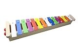 ProKussion 15 Key Soprano Glockenspiel with Wooden Resonating Chamber and Removable Keys (6 Extra Ke