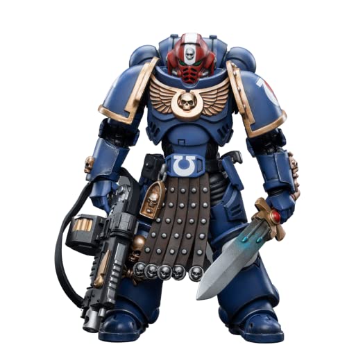 Joytoy 1/18 Warhammer 40,000 Action Figure Ultramarines Intercessor Veteran Sergeant Brother Aeontas (5.3 Inch) #TOP14