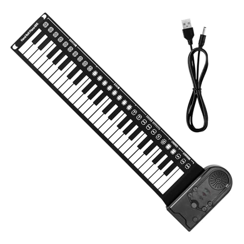 TOGEVAL 電子ハンドロールピアノ 16段ギア ボリューム32トーン 6デモ曲 折りたたみ式 男の子と女の子向け