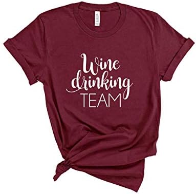 Camiseta Wine para mulheres. Camiseta Wine Drinking Team Camiseta unissex para o grupo.