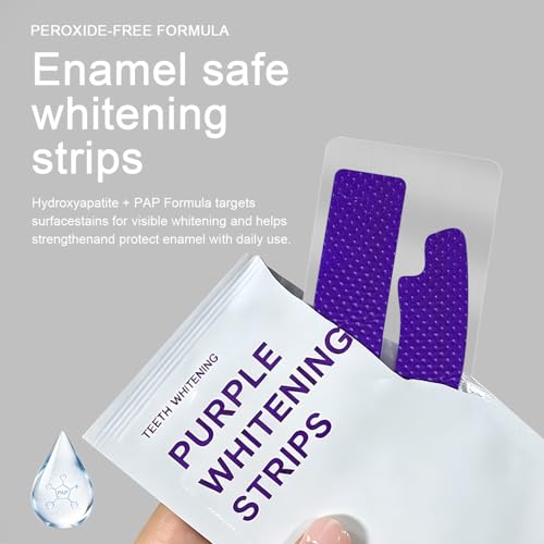 Teeth Whitening Strips for Sensitive Teeth, Enamel Safe Non-Slip, Home Dental Whitening Kit Removes Coffee Smoke Wine Stains, Multi-Pack Treatments — view 2