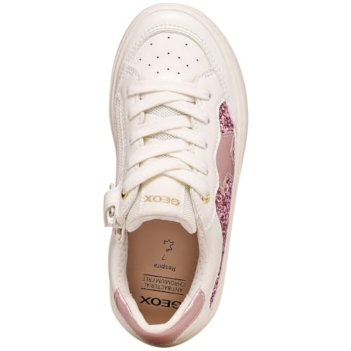Geox J Gisli Girl B Basket, Lt Ivory Lt Rose, 30 EU