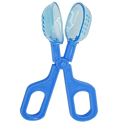 Bilindasly 1PCS Reptile Feeding Blue Cleaning Tool Scooper Feeding Tool Amphibian Terrarium Spider Cricket Feeding Clamp Litter Clamp
