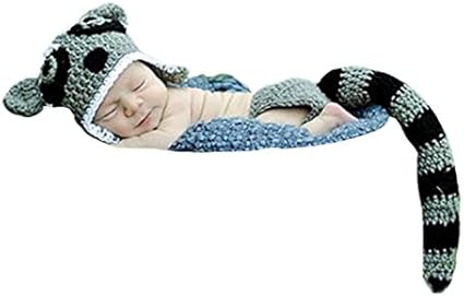 AKAAYUKO Baby,Clothing,Baby Boys 0-24m,Accessories,Hats & Caps AKAAYUKO Newborn Baby Boy Girl Knitted Photography Props Costume (Fox)