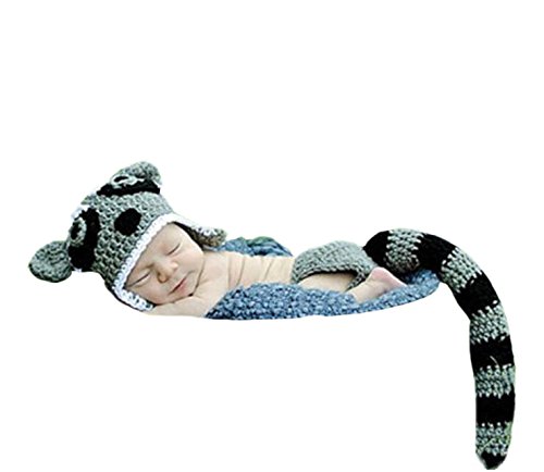 AKAAYUKO Newborn Baby Boy Girl Knitted Photography Props Costume (Fox)