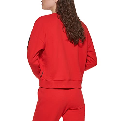 Image of DKNY Women's Jeans Women's Casual Pullover Sweatshirt, Ave Grey, XL