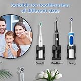 Minicoco 2Pcs Electric Toothbrush Holders Self Adhesive Wall Mounted No Drilling,Aluminium Alloy Black Toothbrush Holders for Most Electric Tooth Brush Bathroom Storage Essential - Image 3