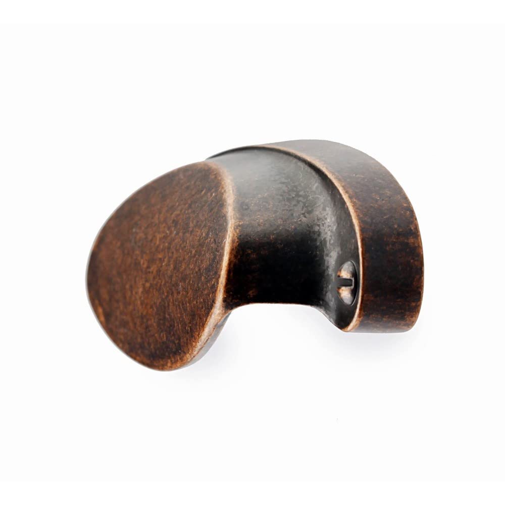 Rustic Vintage Cup Antique Copper Cabinet Pull - P88571AC10, 2-1/2 in (64 mm) — KHTUMEWARE