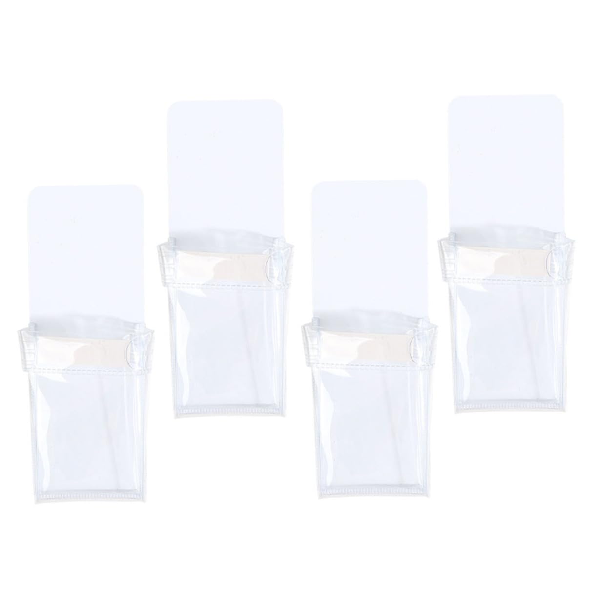 VILLCASE 5 Set Portapenne Magnetico Trasparente Portapenne Scrivania Spillo Porta Di Penna Multifunzionale Magnetici Per Ufficio o Da Lavagna Pvc 4 Pezzi * 5