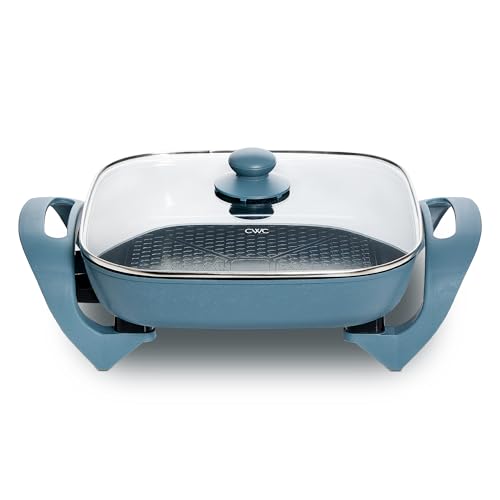 COOK WITH COLOR Electric Skillet - Slate Blue